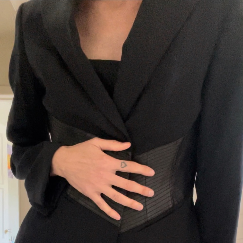 Richard Tyler Couture Black evening dress and jacket